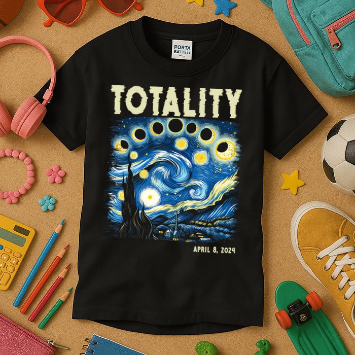 Totality Solar Eclipse 2024 Kids T-Shirt