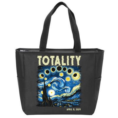 Totality Solar Eclipse 2024 Zip Tote Bag