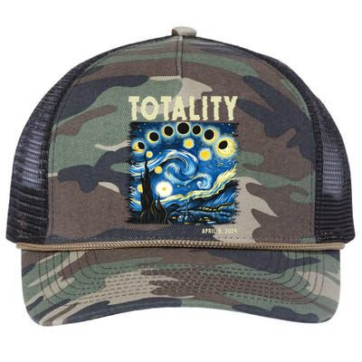 Totality Solar Eclipse 2024 Retro Rope Trucker Hat Cap