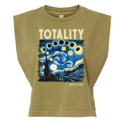 Totality Solar Eclipse 2024 Garment-Dyed Women's Muscle Tee