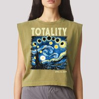 Totality Solar Eclipse 2024 Garment-Dyed Women's Muscle Tee