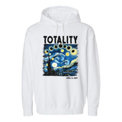 Totality Solar Eclipse 2024 Garment-Dyed Fleece Hoodie