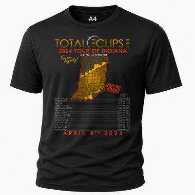 Total Solar Eclipse 2024 Of Indiana April 8th Cooling Performance Crew T-Shirt