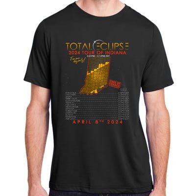 Total Solar Eclipse 2024 Of Indiana April 8th Adult ChromaSoft Performance T-Shirt