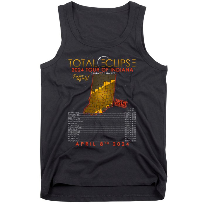 Total Solar Eclipse 2024 Of Indiana April 8th Tank Top