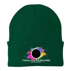 Total Solar Eclipse April 8 2024 Colorful Splash Totality Knit Cap Winter Beanie