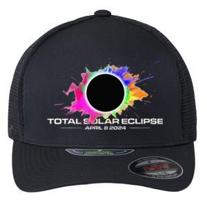 Total Solar Eclipse April 8 2024 Colorful Splash Totality Flexfit Unipanel Trucker Cap