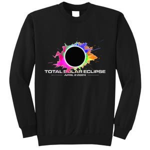 Total Solar Eclipse April 8 2024 Colorful Splash Totality Sweatshirt