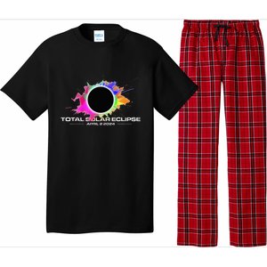 Total Solar Eclipse April 8 2024 Colorful Splash Totality Pajama Set