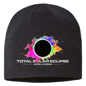 Total Solar Eclipse April 8 2024 Colorful Splash Totality Sustainable Beanie