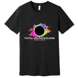 Total Solar Eclipse April 8 2024 Colorful Splash Totality Premium T-Shirt