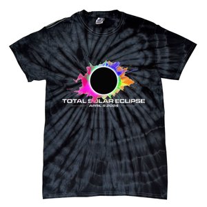 Total Solar Eclipse April 8 2024 Colorful Splash Totality Tie-Dye T-Shirt