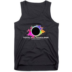 Total Solar Eclipse April 8 2024 Colorful Splash Totality Tank Top