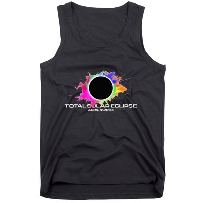 Total Solar Eclipse April 8 2024 Colorful Splash Totality Tank Top