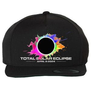 Total Solar Eclipse April 8 2024 Colorful Splash Totality Wool Snapback Cap