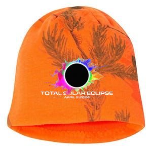 Total Solar Eclipse April 8 2024 Colorful Splash Totality Kati - Camo Knit Beanie