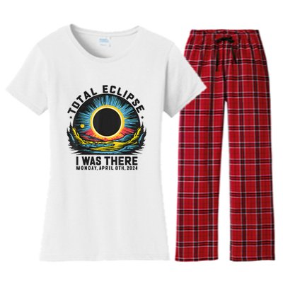 Total Solar Eclipse I Was There Monday Women's Flannel Pajama Set