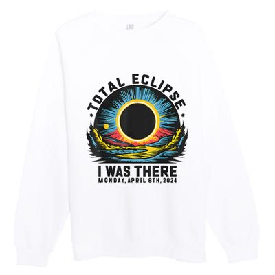 Total Solar Eclipse I Was There Monday Premium Crewneck Sweatshirt