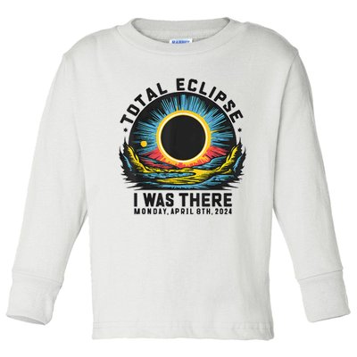 Total Solar Eclipse I Was There Monday Toddler Long Sleeve Shirt