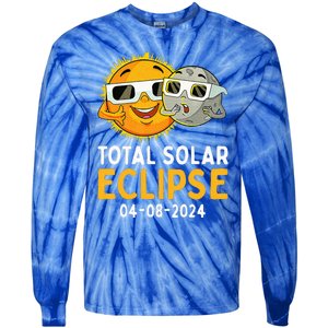 Total Solar Eclipse April 8 2024 Tie-Dye Long Sleeve Shirt