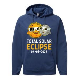 Total Solar Eclipse April 8 2024 Performance Fleece Hoodie