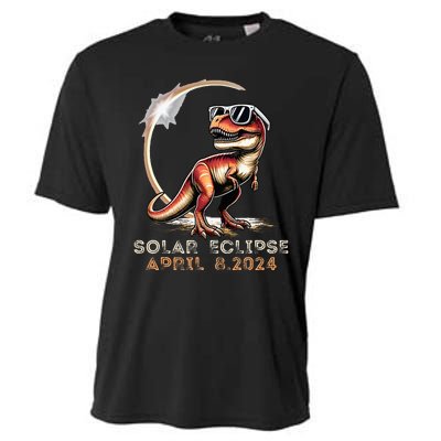 Total Solar Eclipse 4.08.24 Dinosaur Solar Eclipse 2024 Cooling Performance Crew T-Shirt