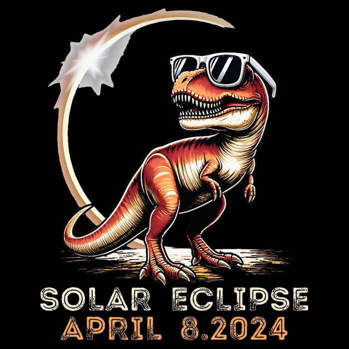 Total Solar Eclipse 4.08.24 Dinosaur Solar Eclipse 2024 Daily Commute Backpack