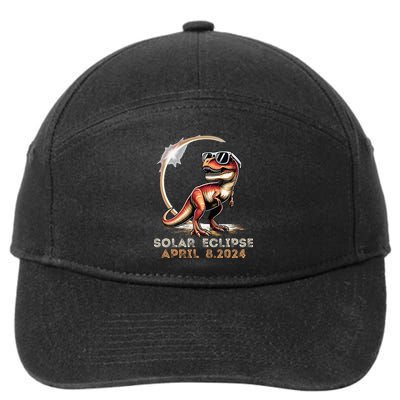 Total Solar Eclipse 4.08.24 Dinosaur Solar Eclipse 2024 7-Panel Snapback Hat