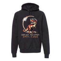 Total Solar Eclipse 4.08.24 Dinosaur Solar Eclipse 2024 Premium Hoodie