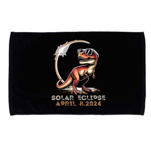 Total Solar Eclipse 4.08.24 Dinosaur Solar Eclipse 2024 Microfiber Hand Towel