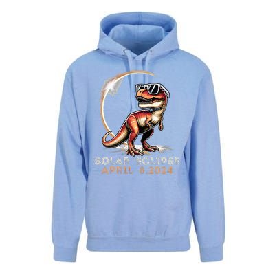 Total Solar Eclipse 4.08.24 Dinosaur Solar Eclipse 2024 Unisex Surf Hoodie