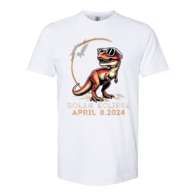 Total Solar Eclipse 4.08.24 Dinosaur Solar Eclipse 2024 Softstyle CVC T-Shirt