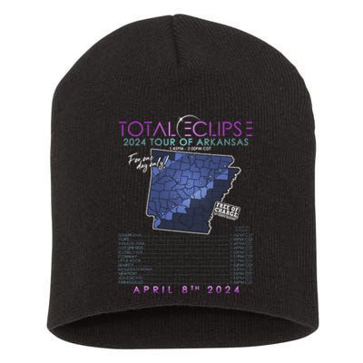 Total Solar Eclipse 2024 Of Arkansas Short Acrylic Beanie