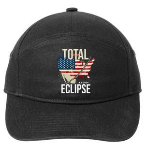 Total Solar Eclipse United States 4.8.2024 7-Panel Snapback Hat