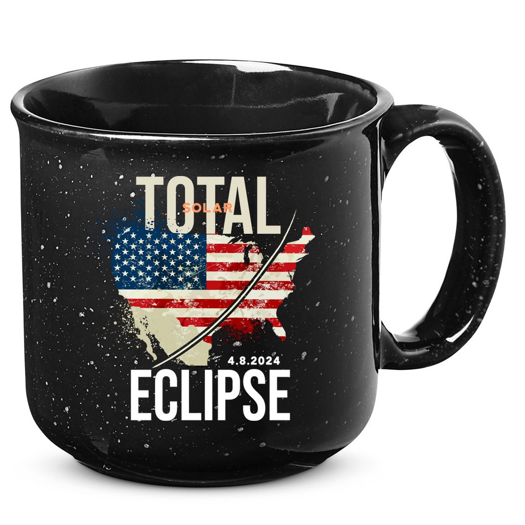 Total Solar Eclipse United States 4.8.2024 15oz Campfire Ceramic Mug