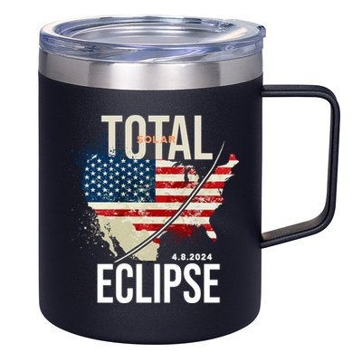Total Solar Eclipse United States 4.8.2024 12oz Stainless Steel Coffee Mug