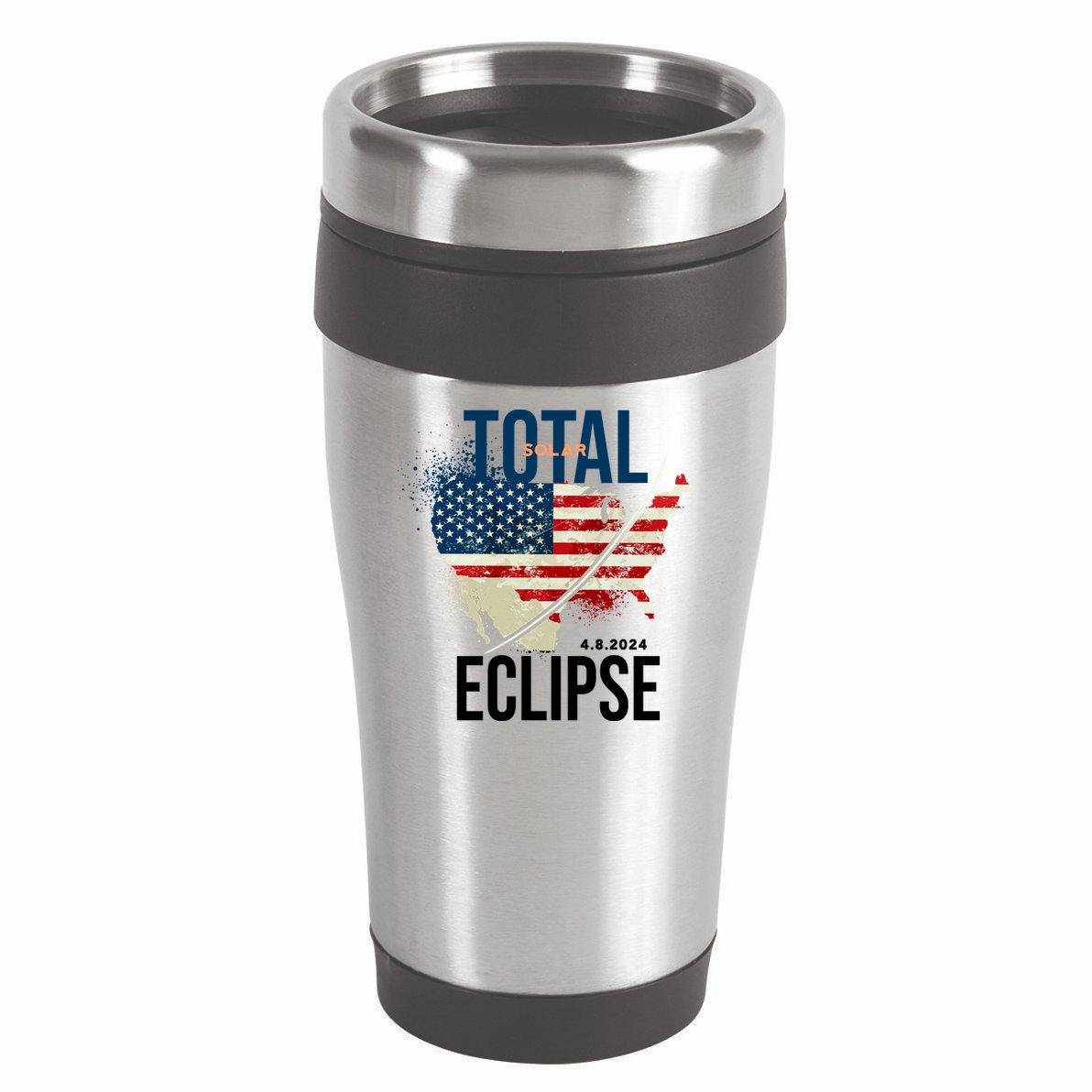 Total Solar Eclipse United States 4.8.2024 16oz Travel Tumbler