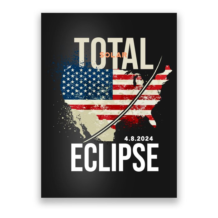 Total Solar Eclipse United States 4.8.2024 Poster