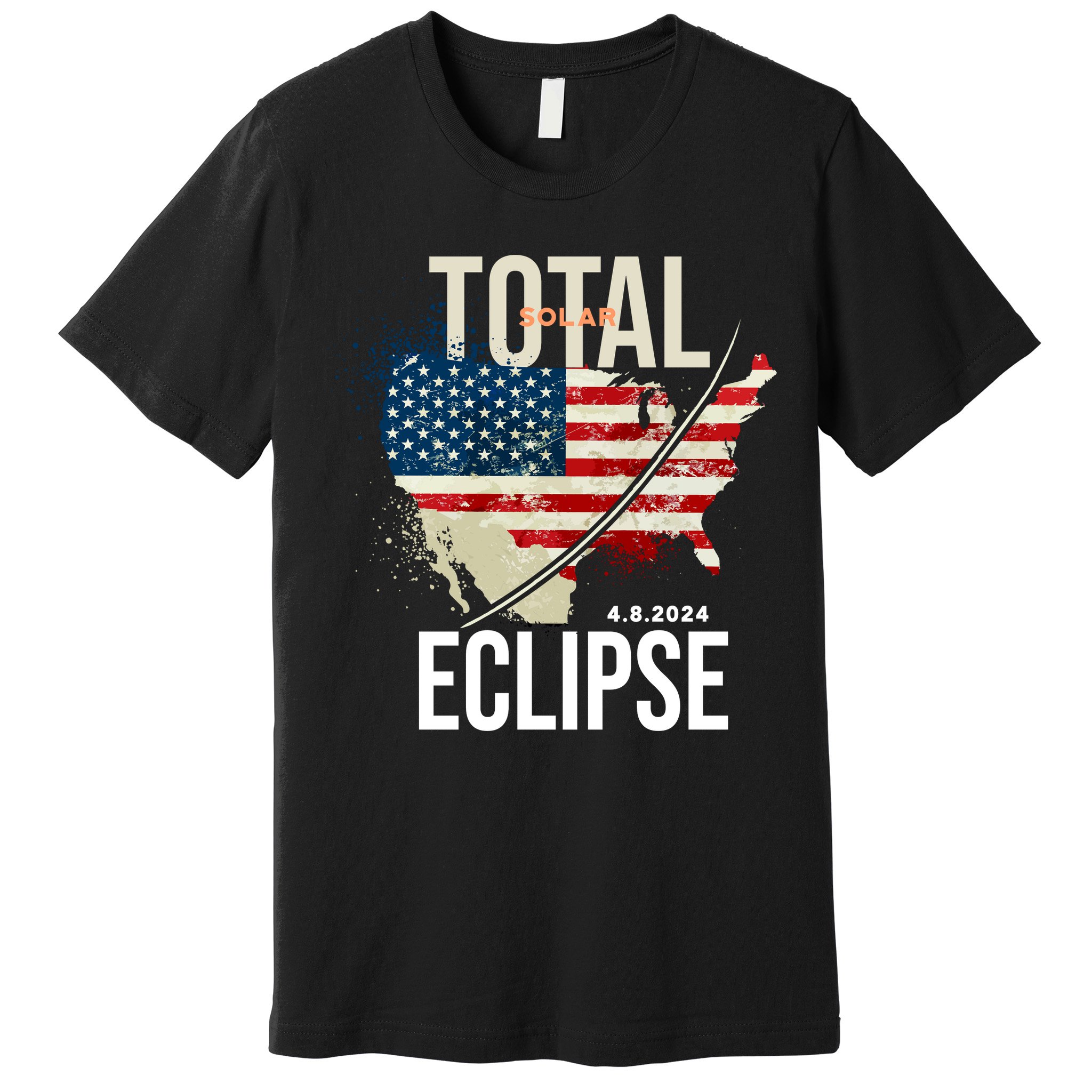 Total Solar Eclipse United States 4.8.2024 Premium T-Shirt