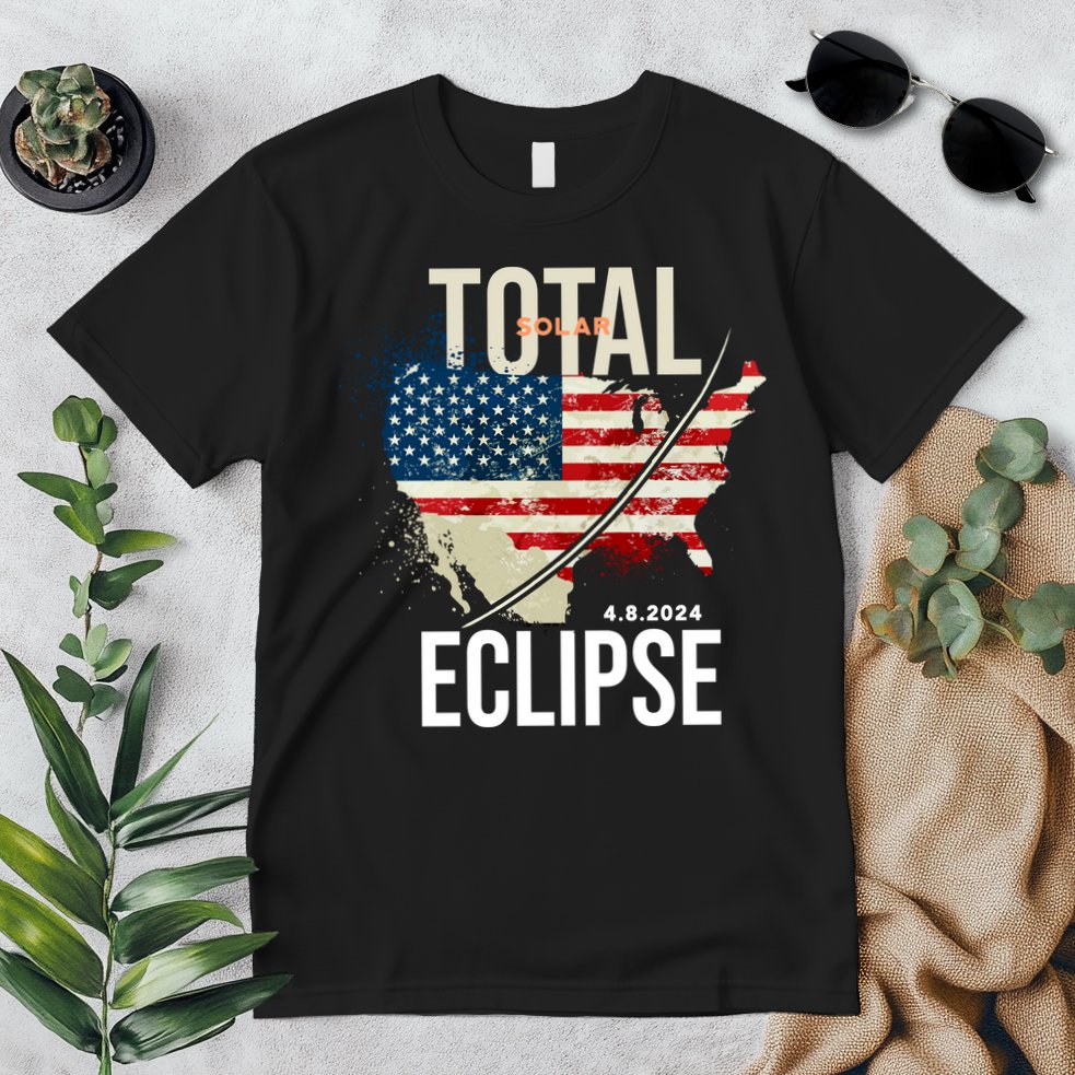 Total Solar Eclipse United States 4.8.2024 Premium T-Shirt