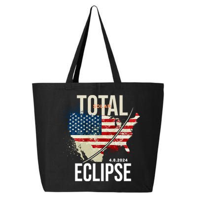 Total Solar Eclipse United States 4.8.2024 25L Jumbo Tote