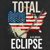 Total Solar Eclipse United States 4.8.2024 25L Jumbo Tote