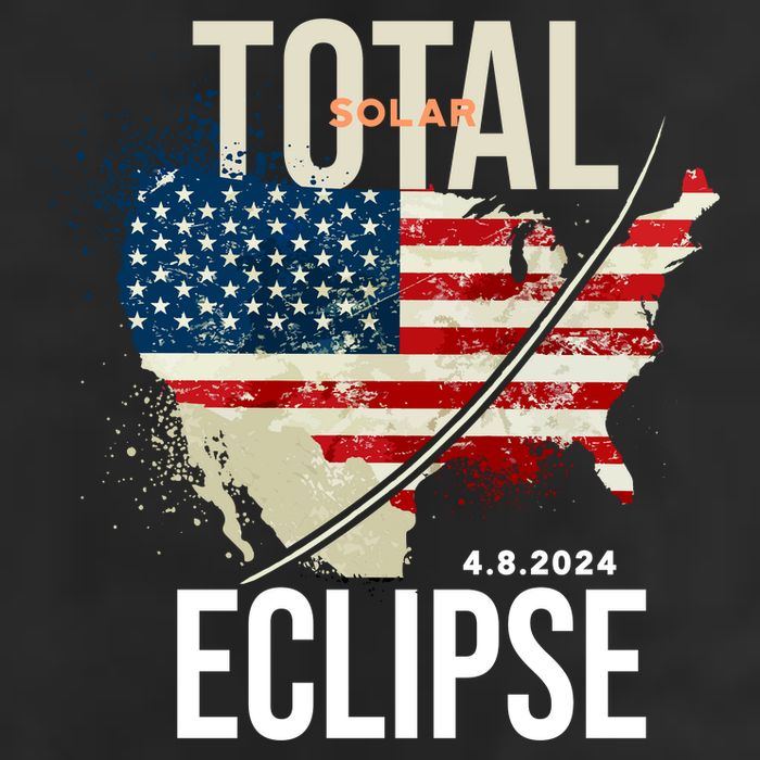 Total Solar Eclipse United States 4.8.2024 25L Jumbo Tote