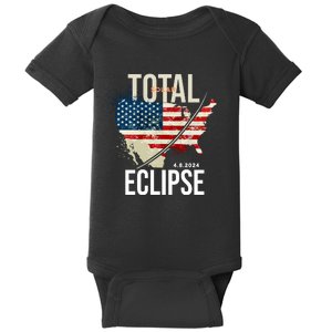 Total Solar Eclipse United States 4.8.2024 Baby Bodysuit