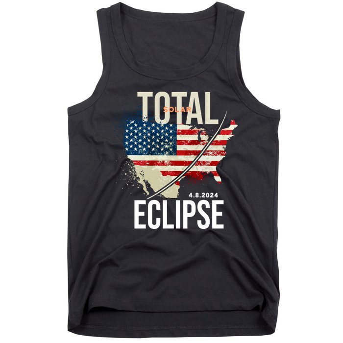 Total Solar Eclipse United States 4.8.2024 Tank Top