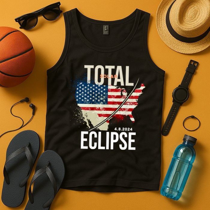 Total Solar Eclipse United States 4.8.2024 Tank Top