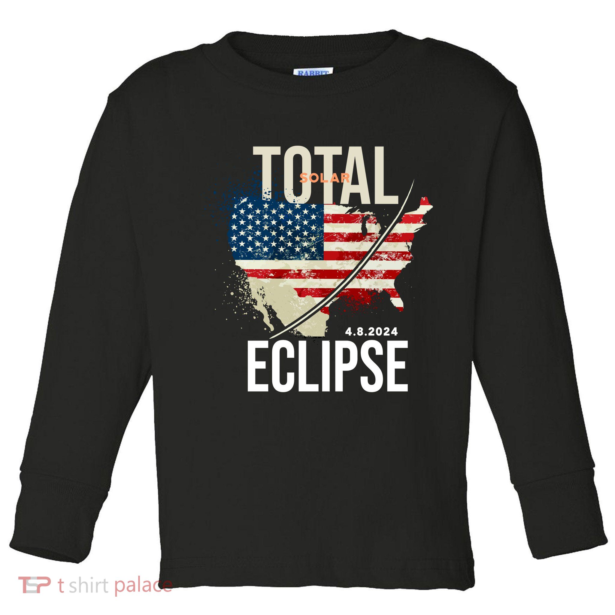 Total Solar Eclipse United States 4.8.2024 Toddler Long Sleeve Shirt
