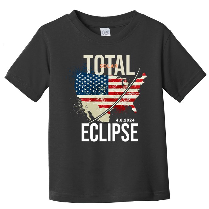 Total Solar Eclipse United States 4.8.2024 Toddler T-Shirt