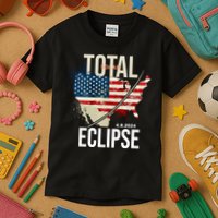 Total Solar Eclipse United States 4.8.2024 Kids T-Shirt