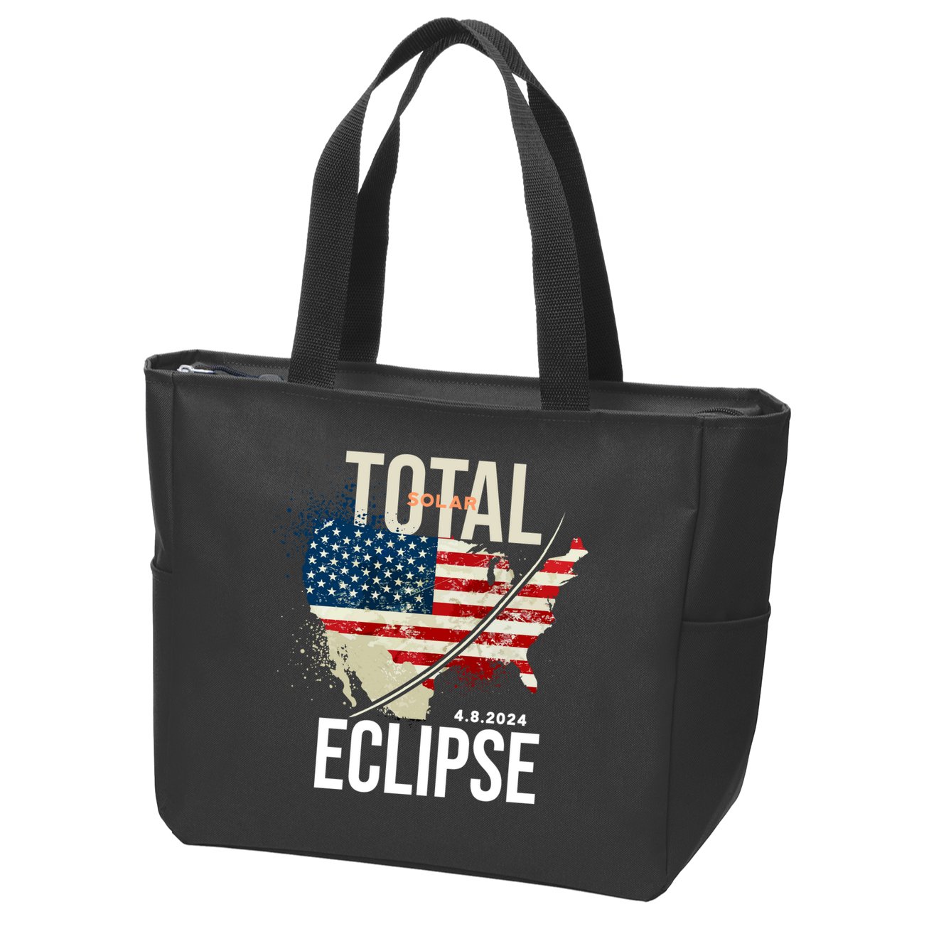 Total Solar Eclipse United States 4.8.2024 Zip Tote Bag